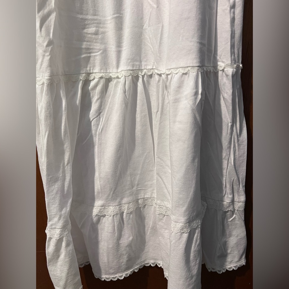 Sweetees Laced Trimmed White Peasant Dress ASO Jessica Simpson - Picture 6 of 6